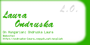 laura ondruska business card